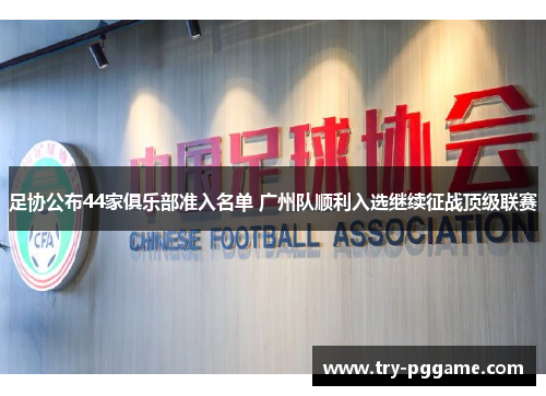 足协公布44家俱乐部准入名单 广州队顺利入选继续征战顶级联赛
